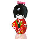 Boneca Kokeshi Pequena - Vermelha
