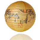Lanterna Oriental p/ Teto Laranja  - 40cm