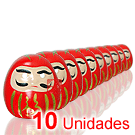 Pacote c/ 10 Amuletos Daruma - 6cm (D-5)