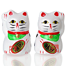 Maneki-nekô - Casal - Altura 5cm (C-5)