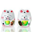 Maneki-nekô - Casal - Altura 3,5cm (P-2)