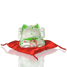Gato da Sorte - 5cm Verde (07-D)