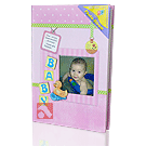 Album p/ 200 Fotos 13x18cm - Linha Baby cor Rosa  (PH920188)
