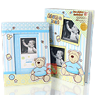 Album p/ 200 Fotos 10x15cm - Linha Baby c/ Porta Retrato (SBPH2001) - cor Azul