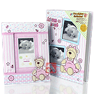 Album p/ 200 Fotos 10x15cm - Linha Baby c/ Porta Retrato (SBPH2001) - cor Rosa
