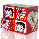 Gaveteiro Betty Boop - 4 gavetas - Vermelho