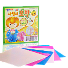 (20 DN62K1) Papel de Origami 8.5 x 8.5 cm 3 Cores Corrugado Brilhante - 20 Fls. Face Simples