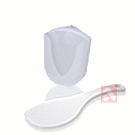 Colher para Arroz (Shamoji) c/ Suporte
