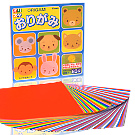 (1032) Papel de Origami 15x15 cm - 80 folhas /16 cores - Face Simples
