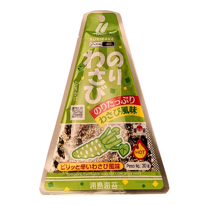 Furikake - Tempero p/ Arroz – Sabor Nori e Wasabi - 30g