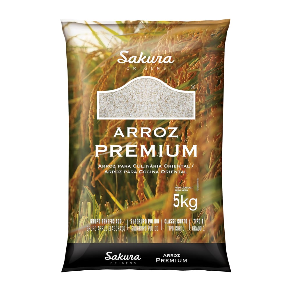 Arroz Premium – Grão Curto Premium - Sakura - 5Kg