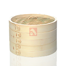 Panela (Base) de Bambu p/ Cozimento a Vapor (2 Vasilhas) - 20cm Diâmetro