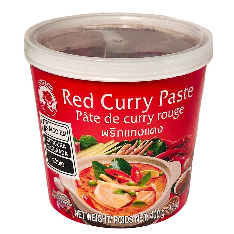Pasta de Curry Tailandesa Vermelha – Cock Brand - 400g