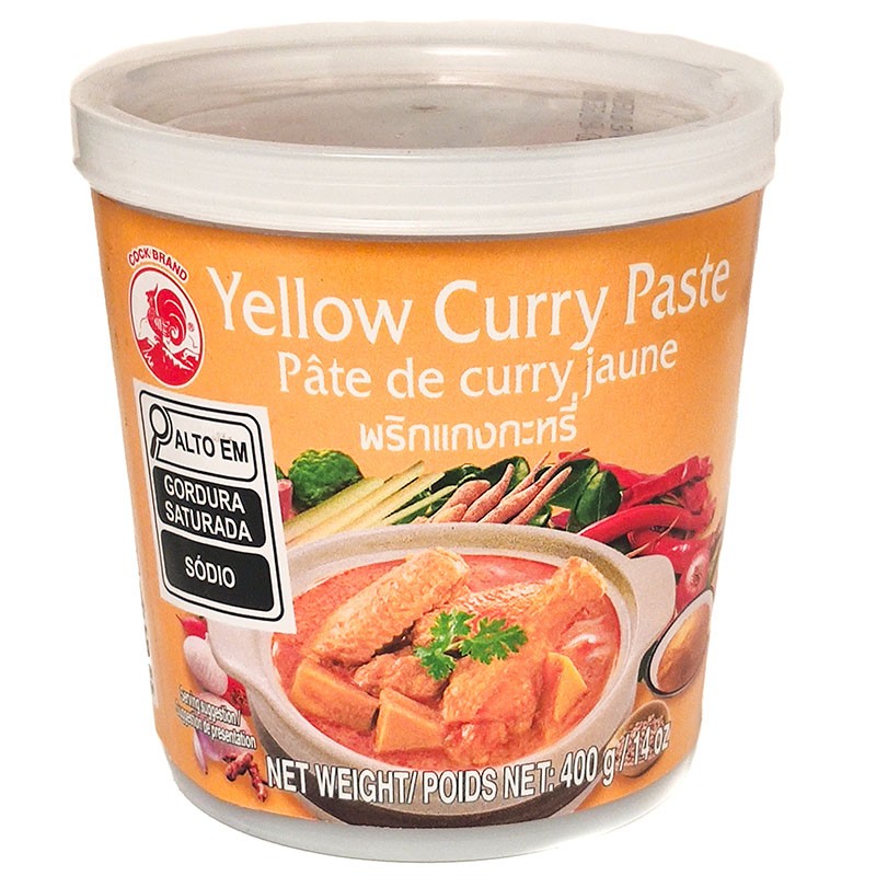 Pasta de Curry Tailandesa Amarela – Cock Brand - 400g