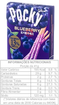 Biscoito Pocky c/ Cobertura Sabor Blueberry - 41g :: ASIA SHOP