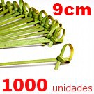 (PE 9cm) Espeto Decorado de Bambu c/ Nó - 9 cm - 1000 unid - Knotted