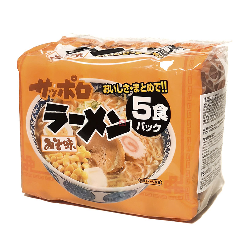 Macarrão Instantâneo Japonês Sapporo Sabor Misso - 5 unid. x 84g