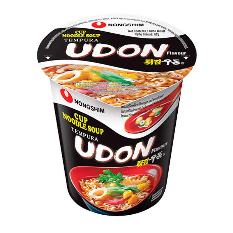 Macarrão Instantâneo Coreano Udon Cup - Sabor Tempurá - 62g