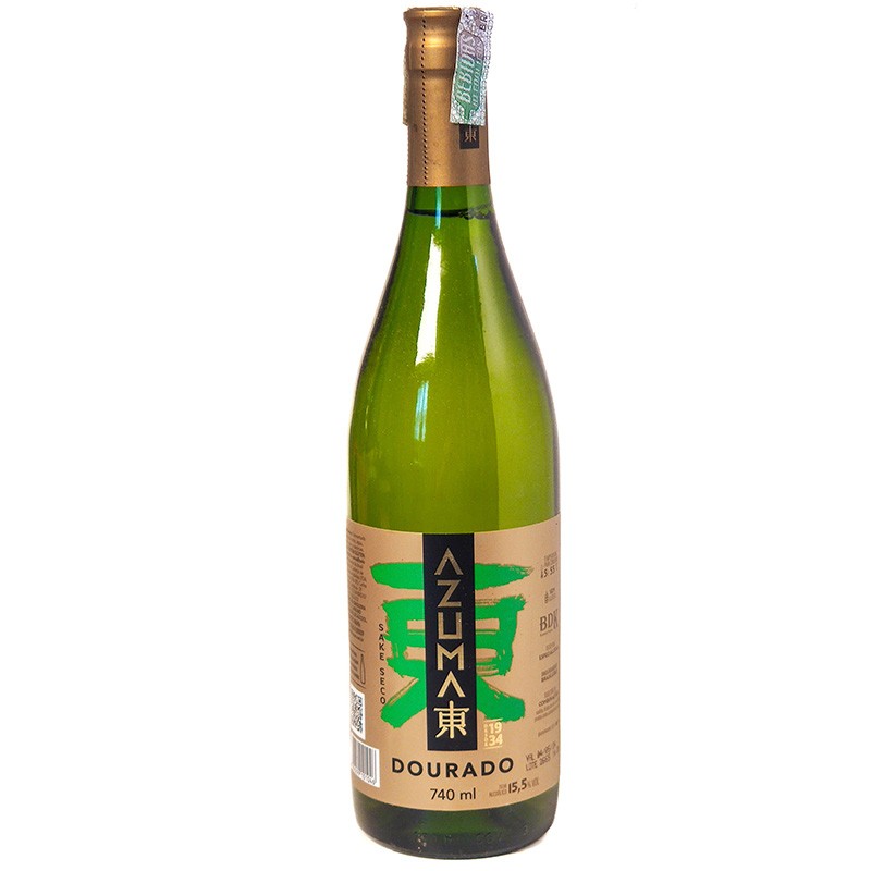 Saquê Azuma Dourado Sake Seco 740ml 12 Unidades