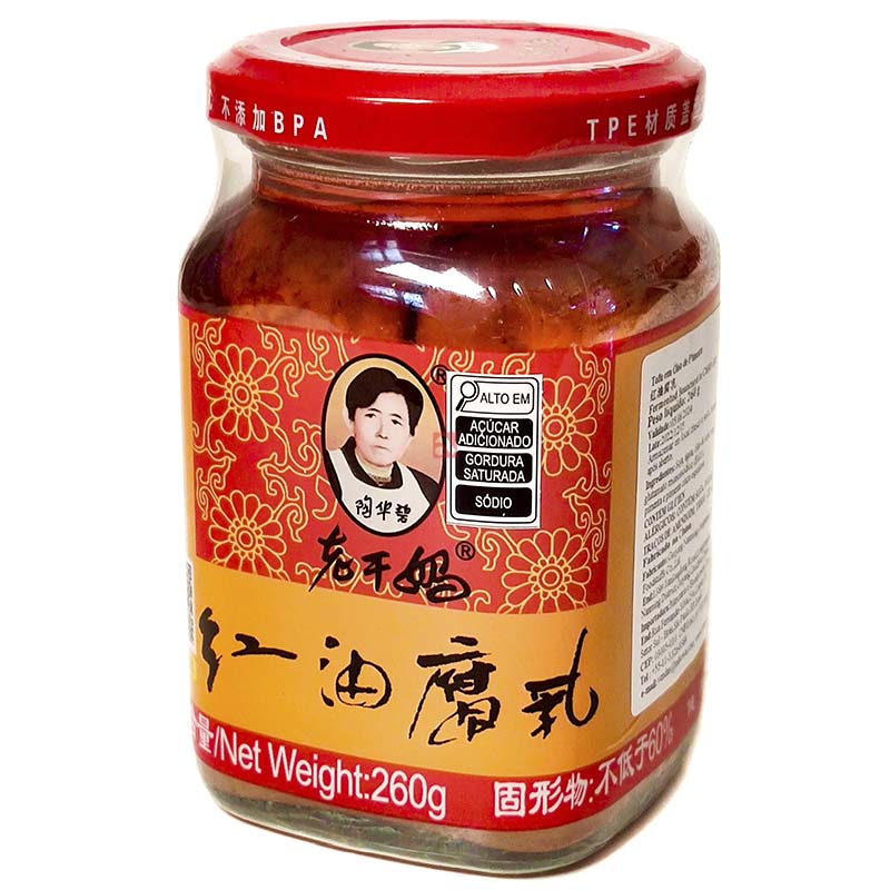 Tofu em Óleo de Pimenta "Happy Lady Sauce" Laoganma(Fermentado) - 260g