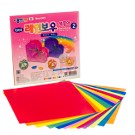 (20 AEP00036) Papel de Origami 15 x 15 cm Corrugado Brilhante e Cintilante - 12 Fls. Face Simples